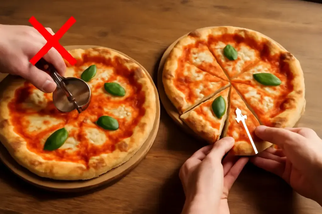 Qual è il modo corretto per spezzare e stagliare la pizza? L’errore che pregiudica uniformità e cottura