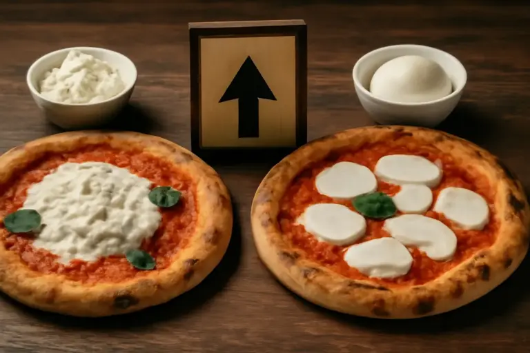 Stracciatella o mozzarella fiordilatte sulla pizza? Un confronto decisivo per il gusto