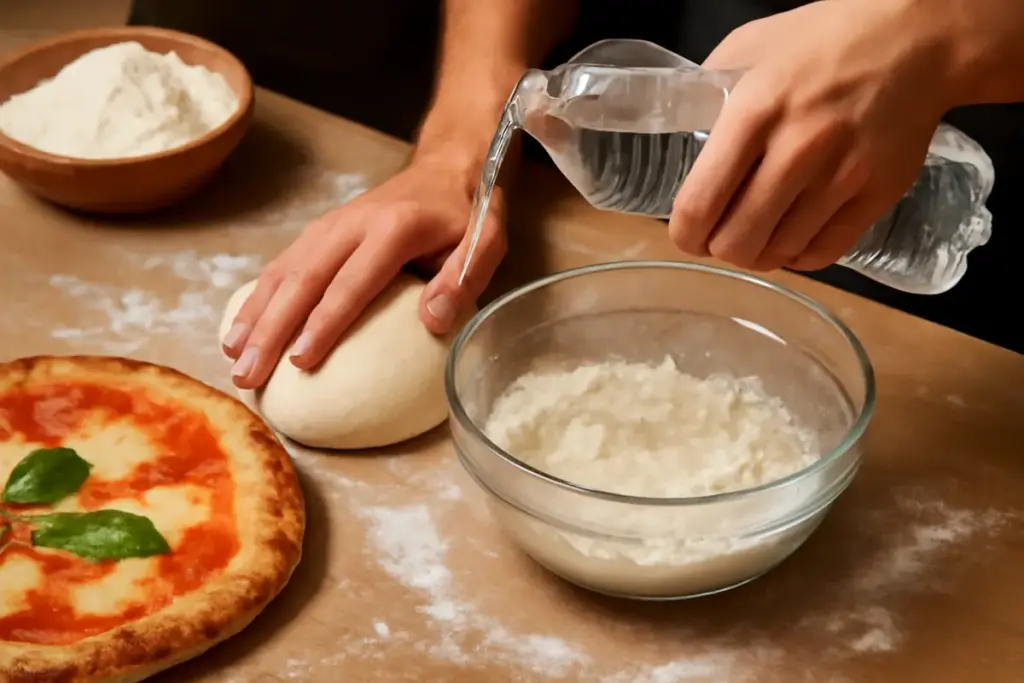 Si può usare acqua minerale nell’impasto della pizza? Il dettaglio trascurato che influenza la consistenza
