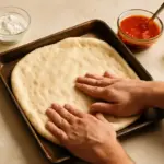 Stendere la pizza direttamente sulla teglia: l’astuzia per una base dorata e mai gommosa