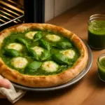 Pizza al pesto fatta in forno di casa: l’ingrediente extra che valorizza il sapore finale